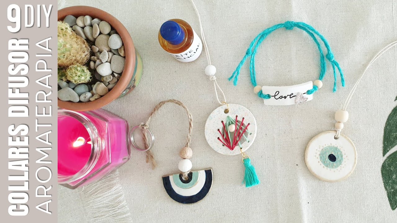 DIY COMO HACER COLLARES DIFUSOR DE AROMATERAPIA | COLLAR VERANO 2019 | How to make diffuser necklace