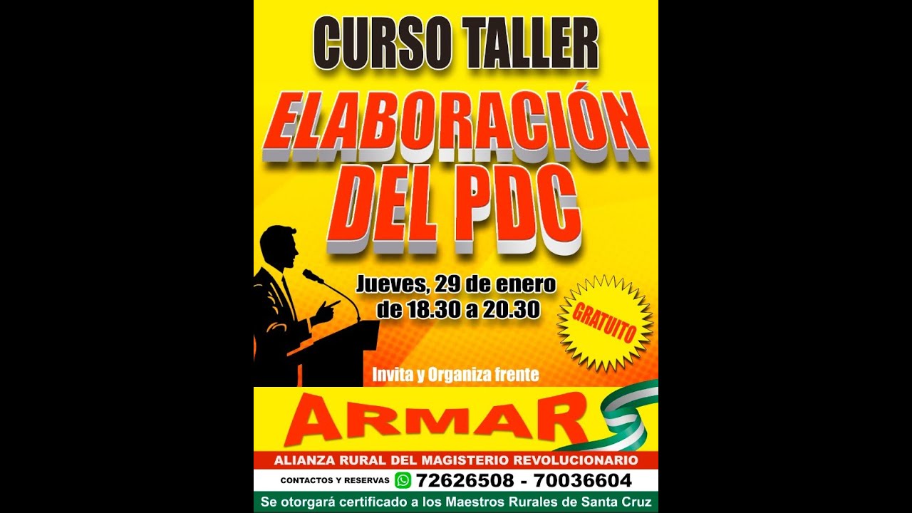 CURSO TALLER ELABORACIÓN PDC