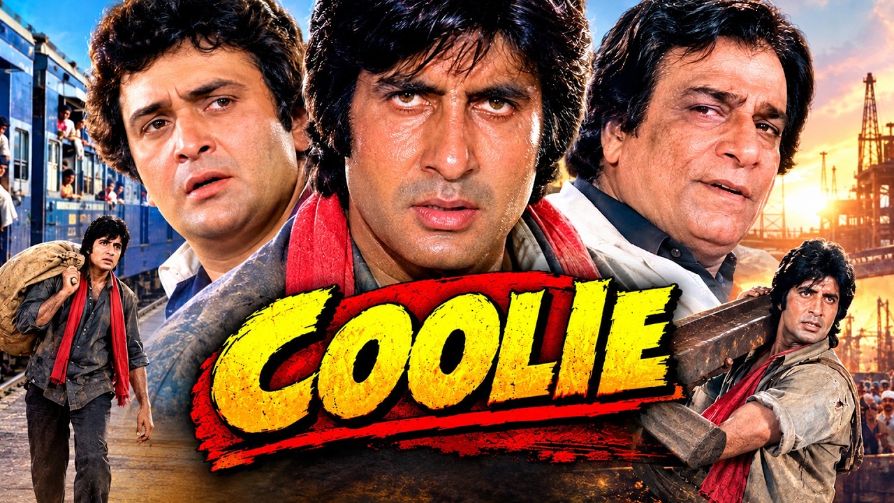 Coolie (1983) - 80s Blockbuster Action Hindi Movie | Amitabh Bachchan, Rishi Kapoor, Kader Khan