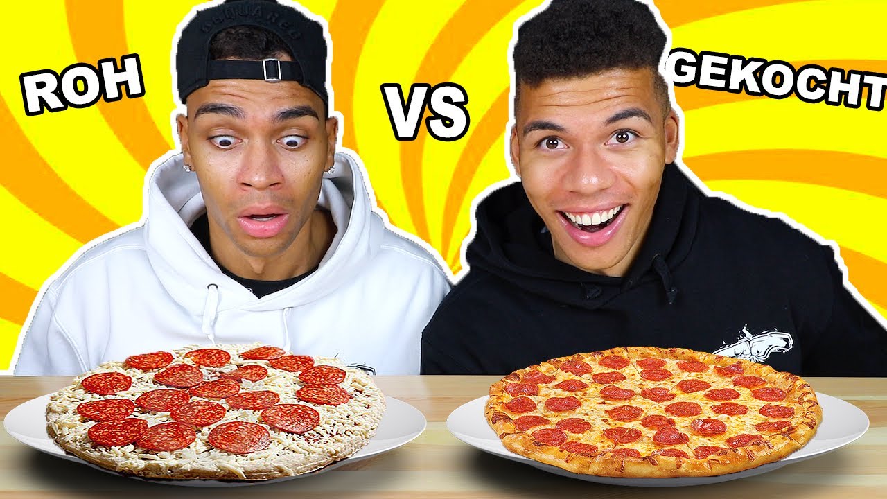 ROHES ESSEN VS GEKOCHTES ESSEN CHALLENGE !!! | Kelvin und Marvin