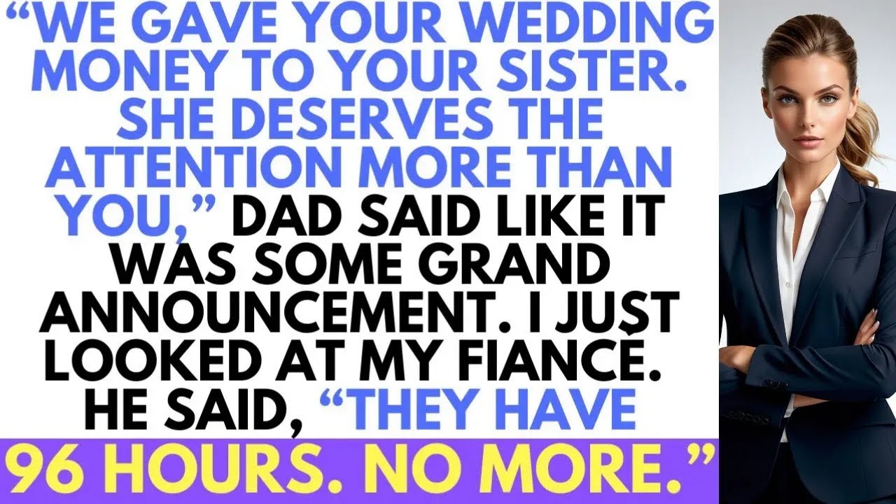 Parents Gave My Wedding Fund To My Sister Because She Deserved More; My Fiancé Gave Them 96 Hours