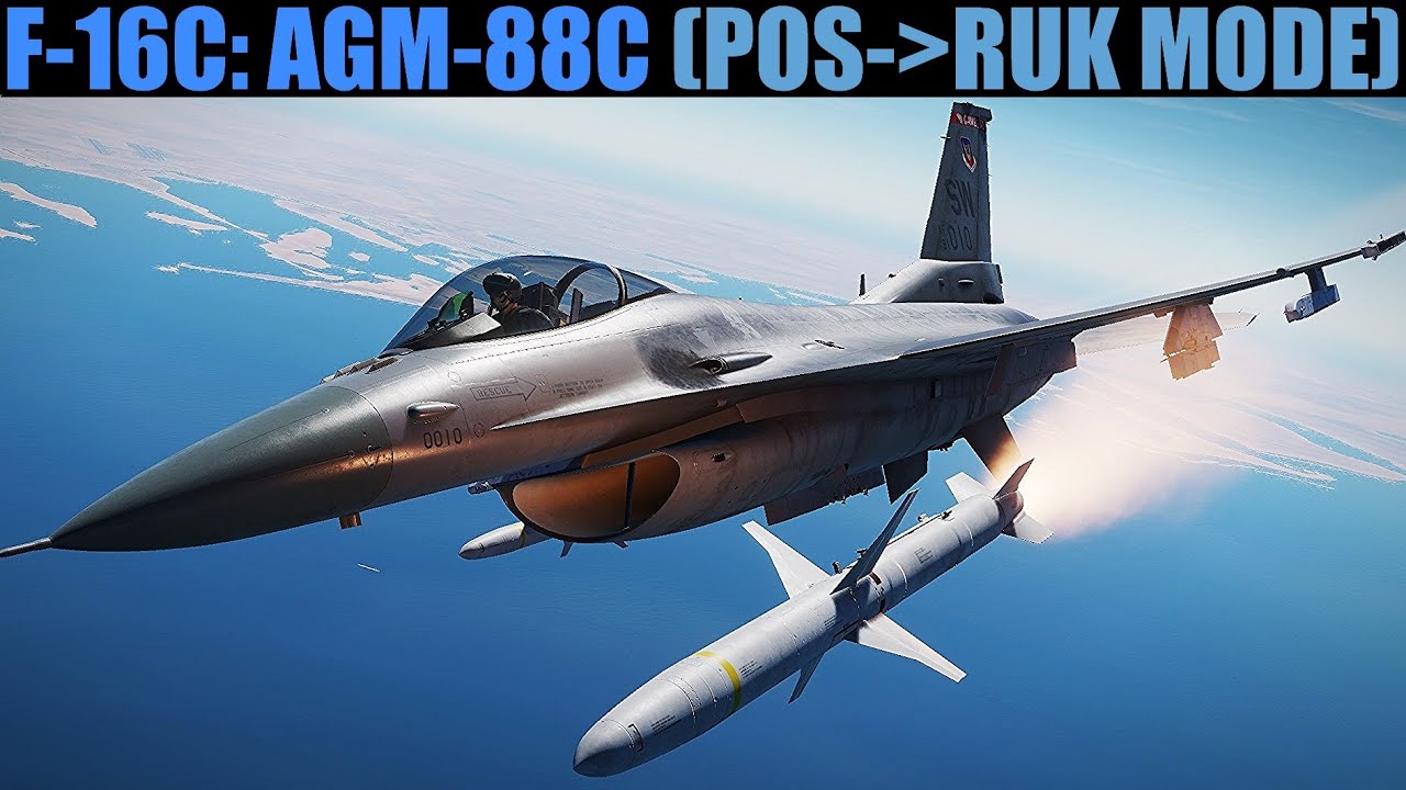 F-16C Viper: AGM-88C HARM (POS-RUK Mode) Tutorial | DCS WORLD
