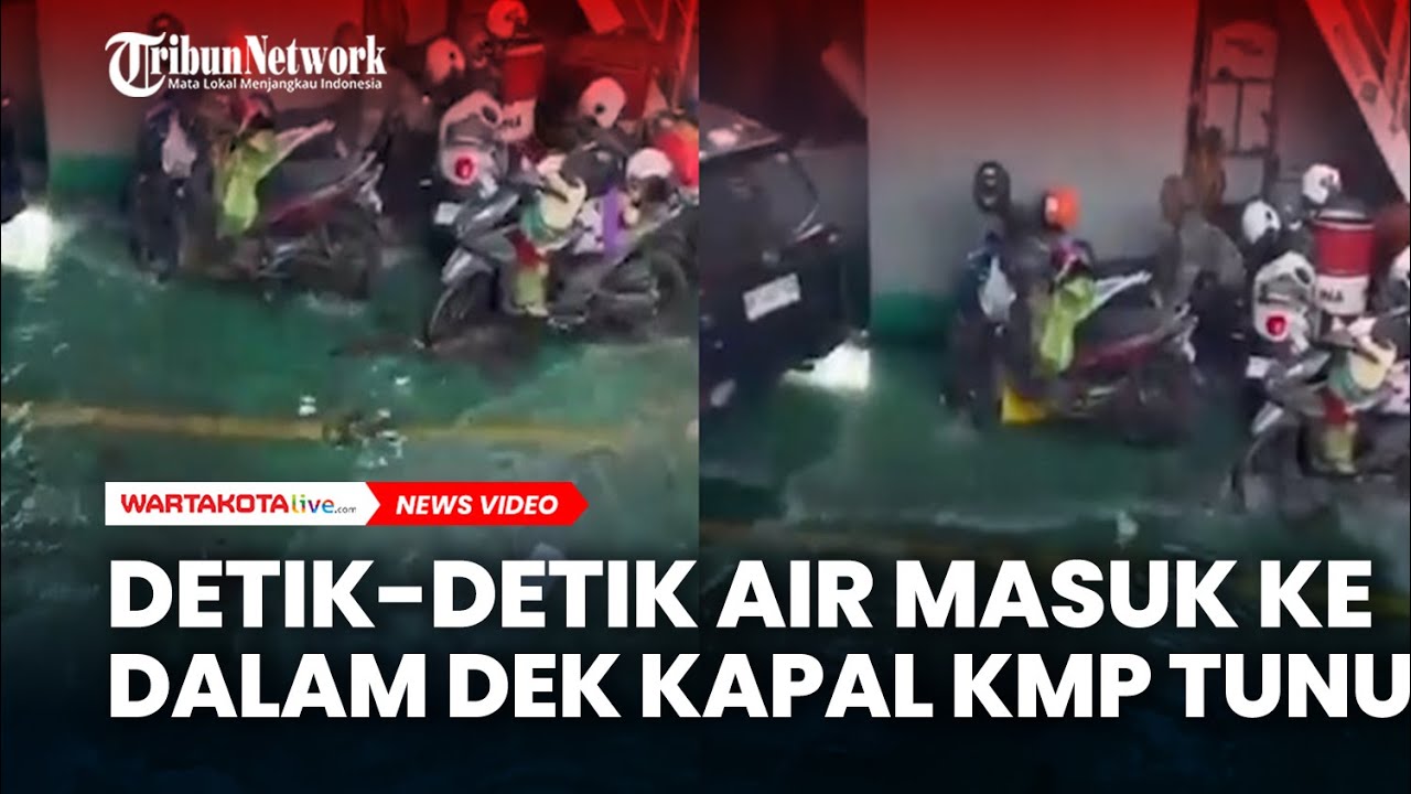 MENCEKAM, Detik-Detik Air Masuk ke dalam Dek Kapal Motor KMP Tunu Sebelum Tenggelam di Selat Bali