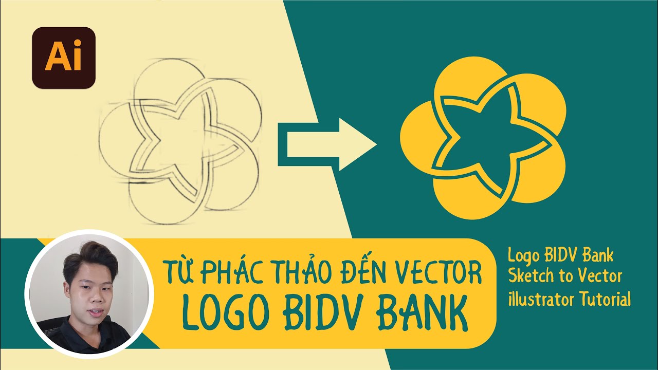 Hướng dẫn vẽ Logo BIDV - How to Design BIDV Logo | Adobe Ilustrator