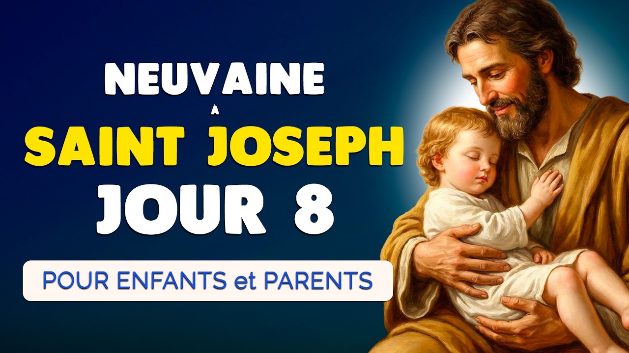 🙏 NEUVAINE à SAINT JOSEPH 2026 Jour 8 🙏 Pour ENFANTS PARENTS et ÉDUCATEURS