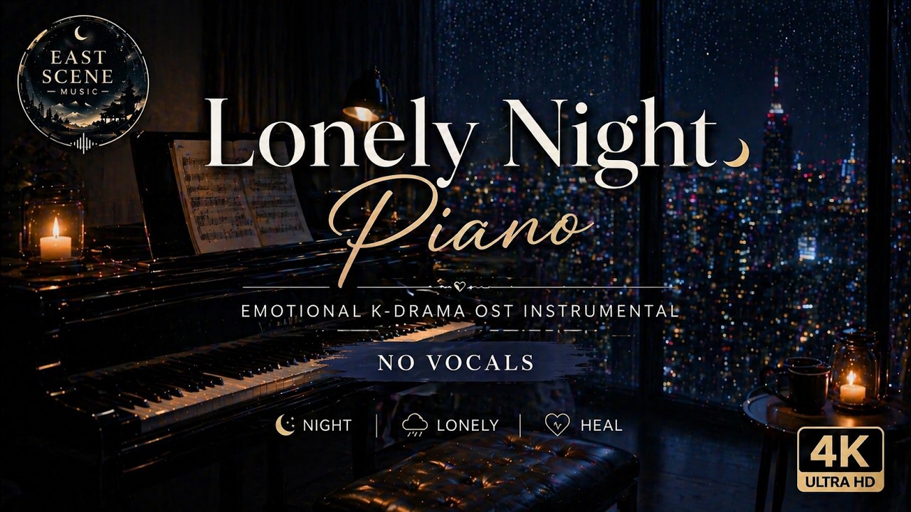 Lonely Night Piano – เดียวดายในเมืองใหญ่ | K-Drama OST Instrumental | Night • Lonely • Heal