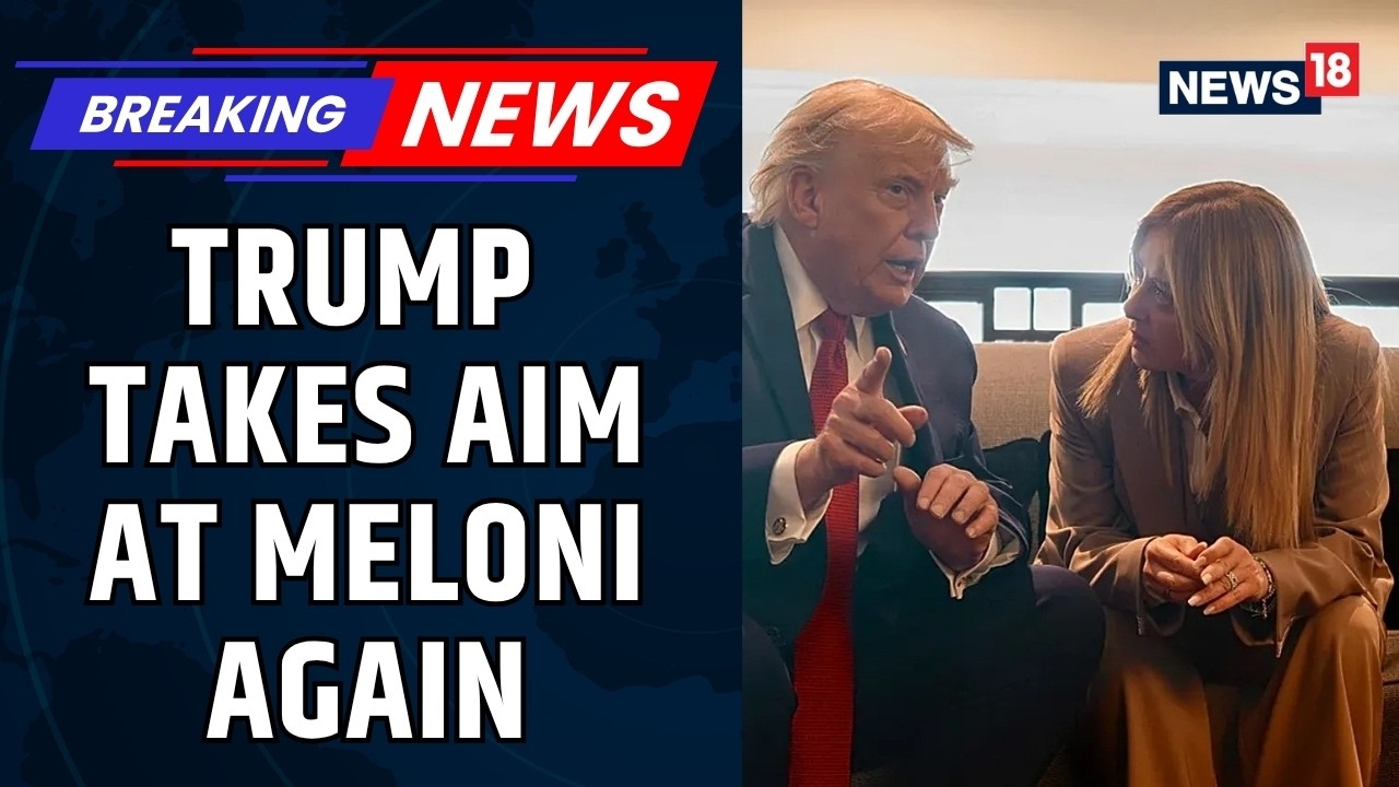 После скандала с фотографией Трамп снова нападает на Мелони и заявляет, что у неё низкие рейтинги...