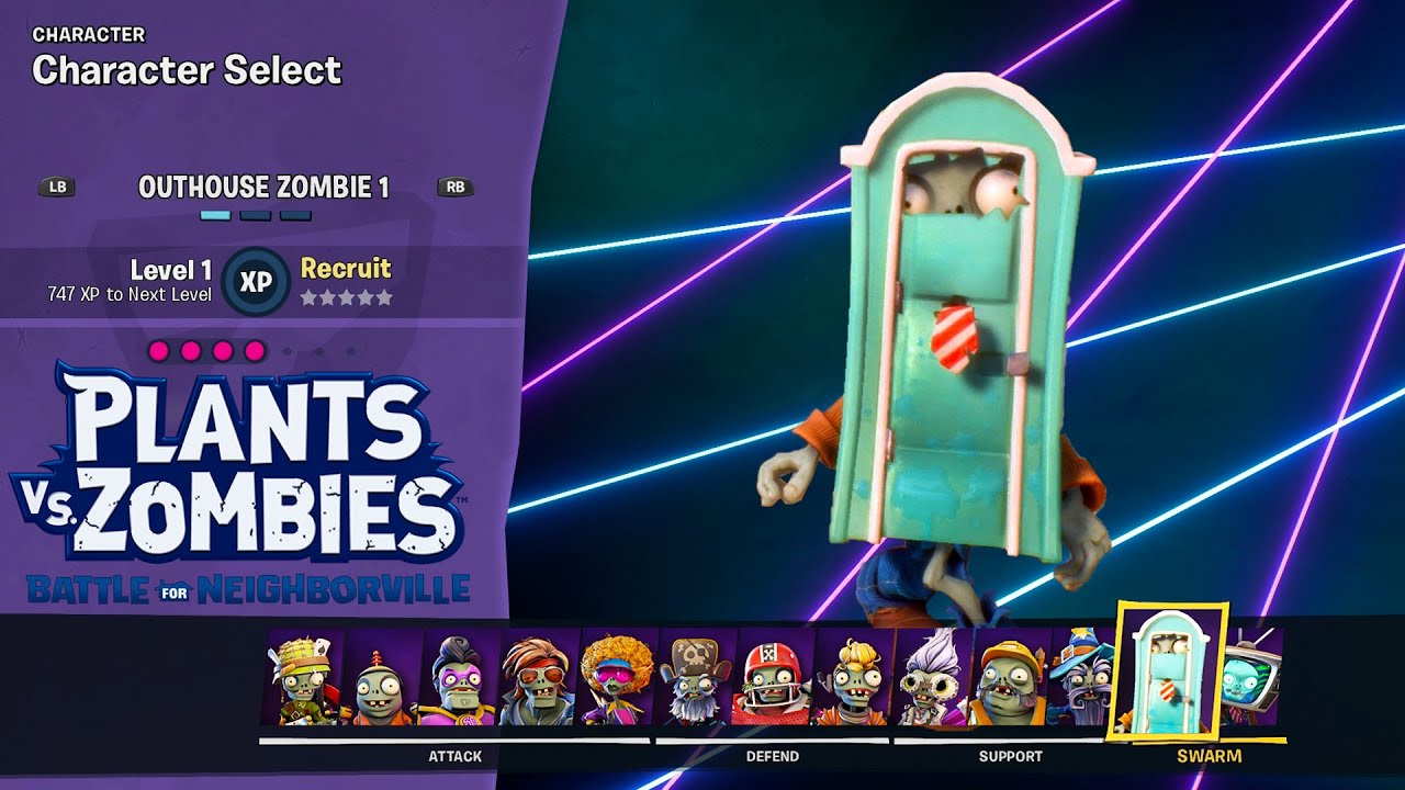 Сделал Зомби с Туалетными Кабинками игровым персонажем в Plants vs Zombies Битва за Нейборвиль