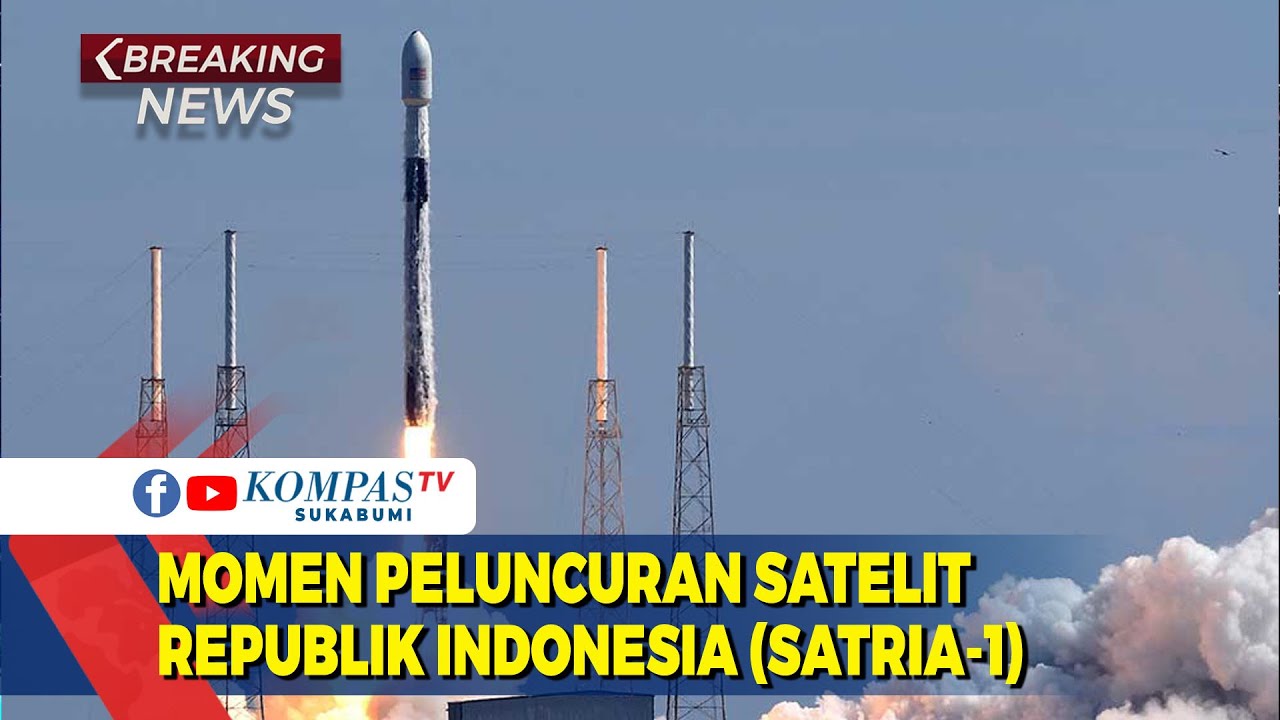 Detik-detik Peluncuran Satelit SATRIA-1 Republik Indonesia