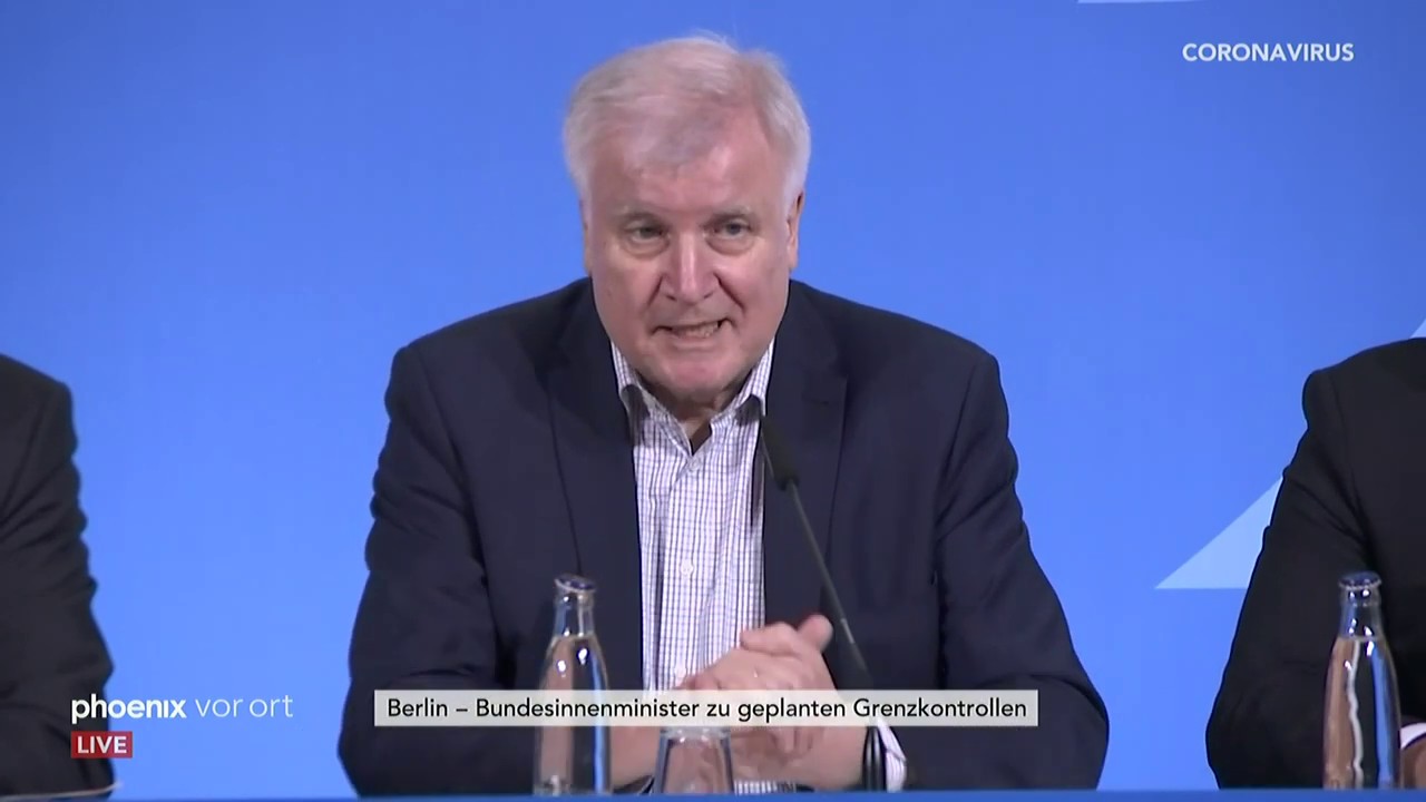 Grenzschlie&szlig;ungen in Deutschland: PK von Innenminister Seehofer
