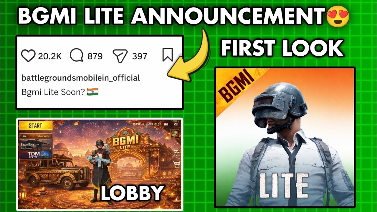 BGMI LITE🇮🇳 OFFICIAL ANNOUNCEMENT😍 BGMI LITE LAUNCH DATE CONFIRMED? | BGMI LITE GOOD NEWS🥶🔥