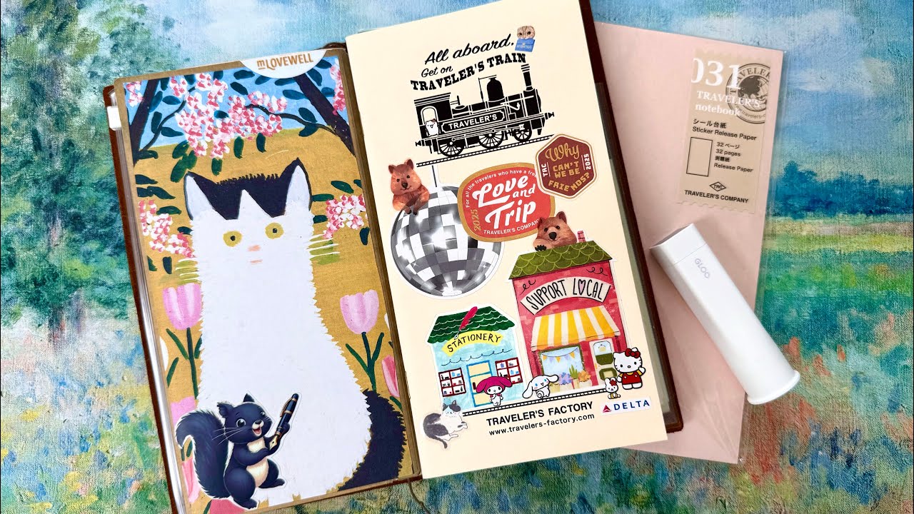 Sticker book updates with a standard Travelers Notebook cover and inserts! 💕