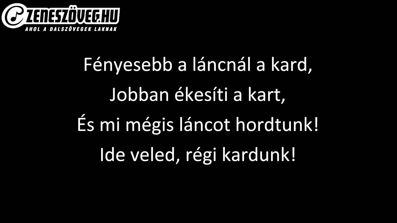Petőfi S&aacute;ndor - Nemzeti dal (dalsz&ouml;veg - lyrics video)