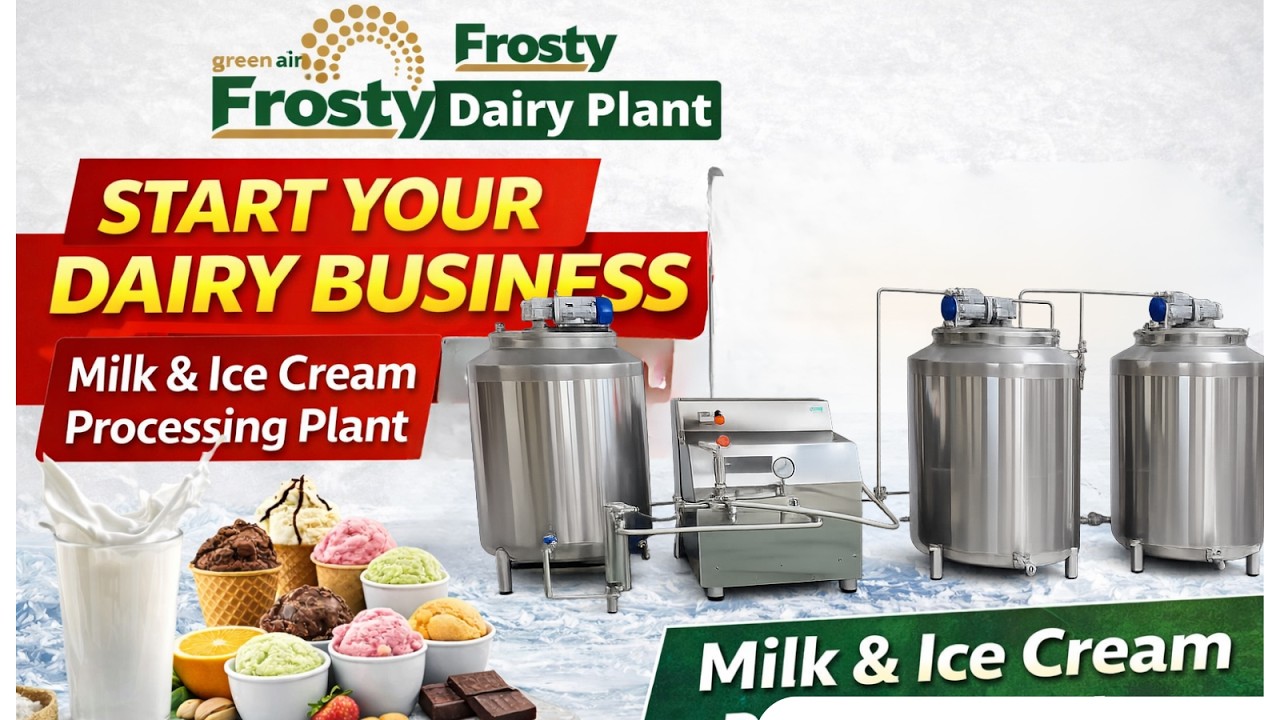 Frosty Milk & Ice Cream Processing Plant Setup | 300L Pasteurizer & 500L Homogenizer