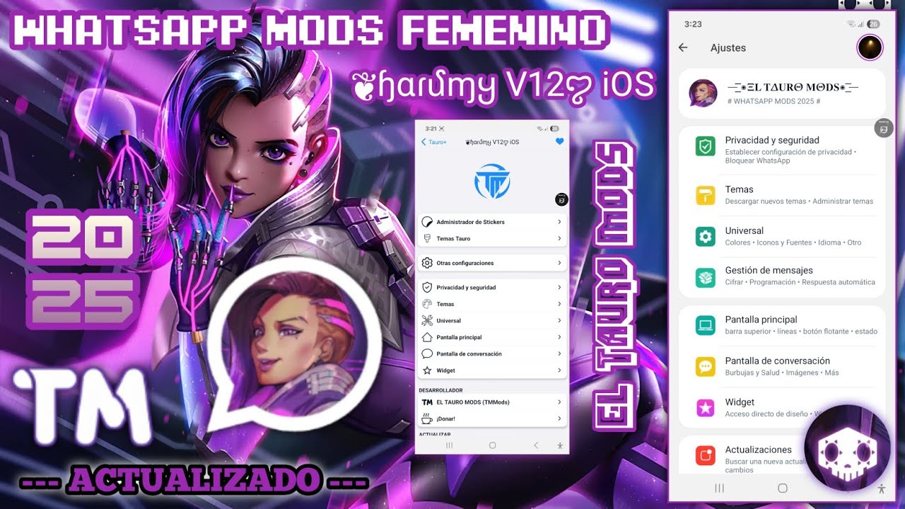 *WHATSAPP MODS HARUMY V12 ESTILO iOS︙ ACTUALIZADO︙SECUNDARIO FEMENINO 2025*
