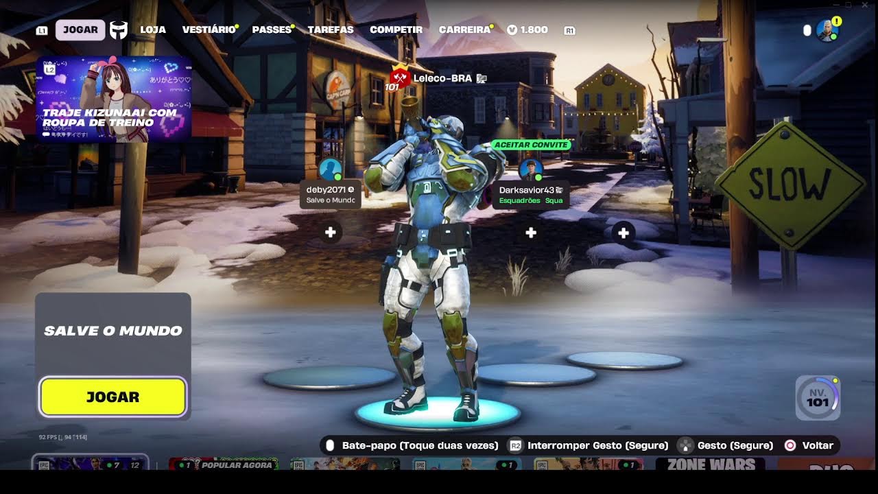 FORTNITE com SALVE O MUNDO e ROYALE: 17/1/2026! BORA PLAYAR? Thank you for watching!