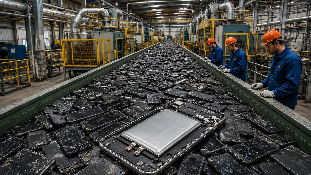 How Dead Phone Batteries Are Recycled to Recover Cobalt and Lithium