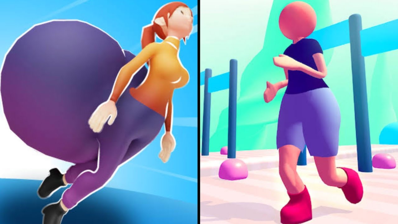 Forward vs Reverse Gaming in Bouncy Run vs Bounce Big | All Levels Gameplay