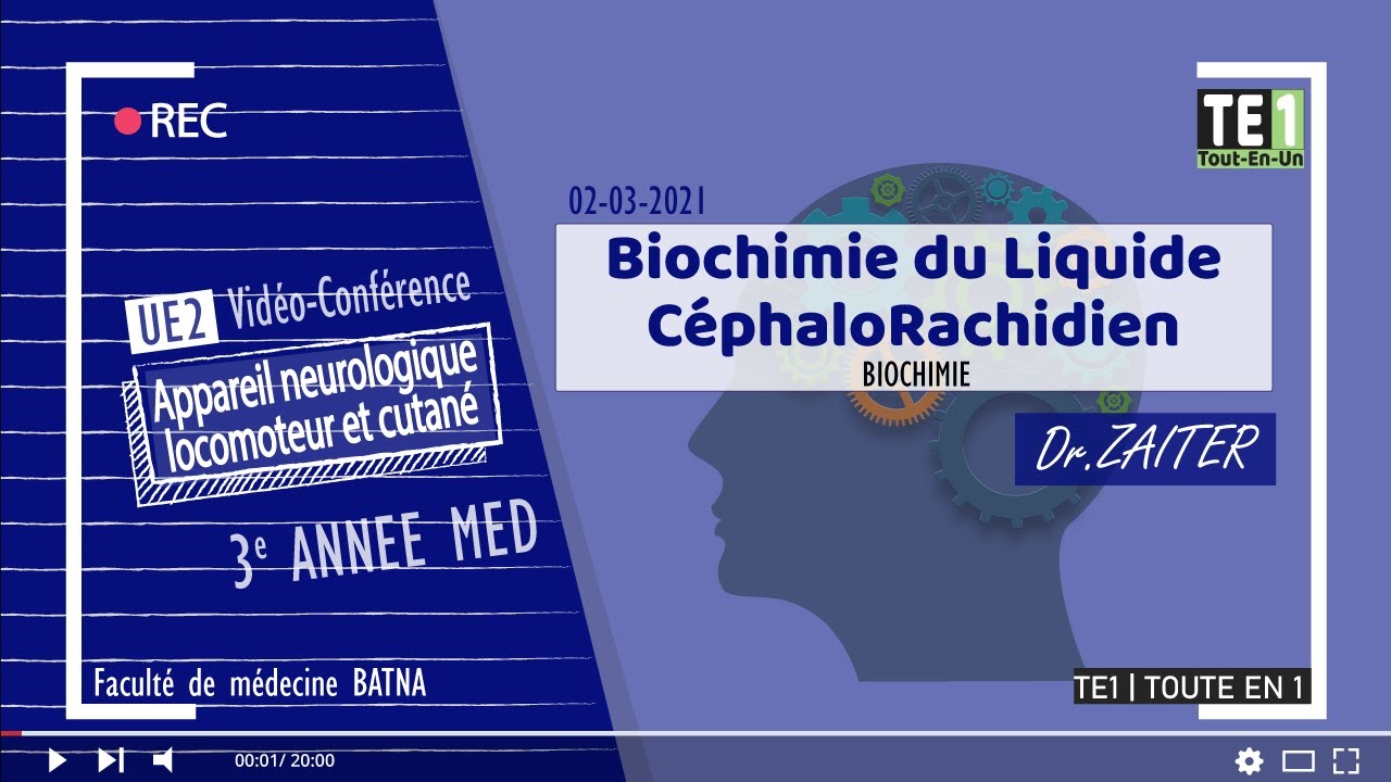 BIOCHIMIE | Biochimie du liquide céphalo-rachidien