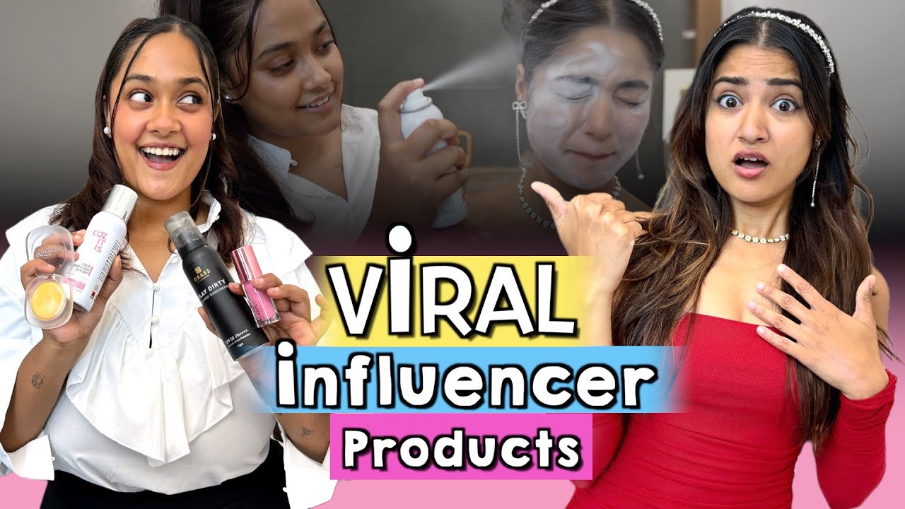 Trying Influencer’s Recommended Viral Beauty Products on Internet ft. @tanujachoudharyy 😱
