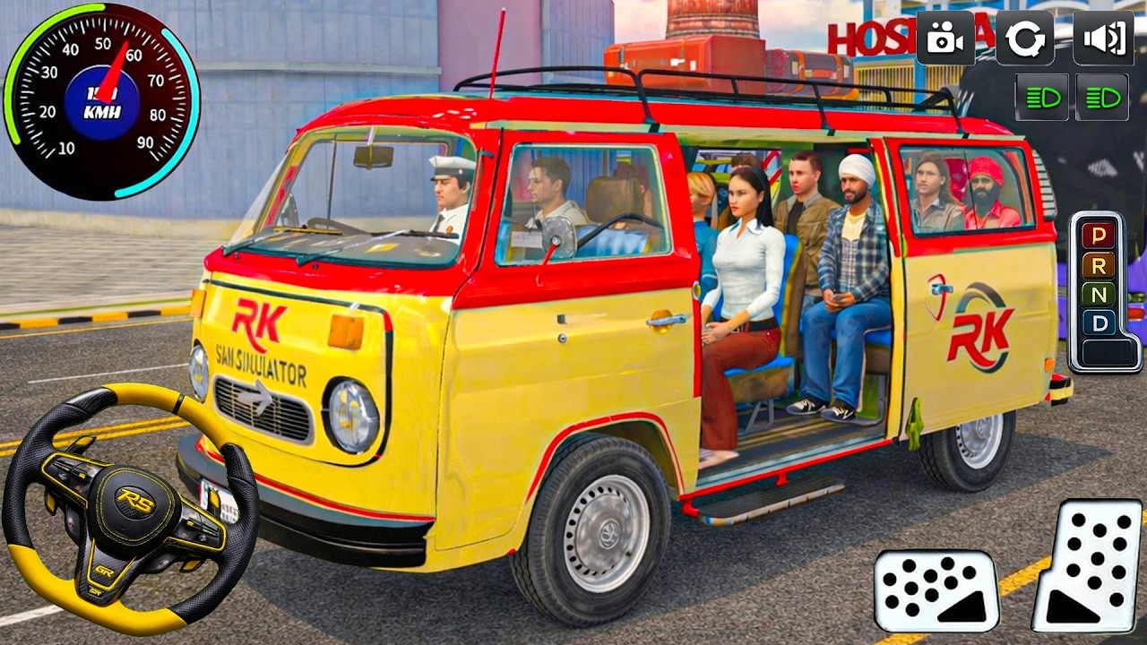Mini bus driving van Game: New van city driving mini bus simulator 3D game - bus android gameplay