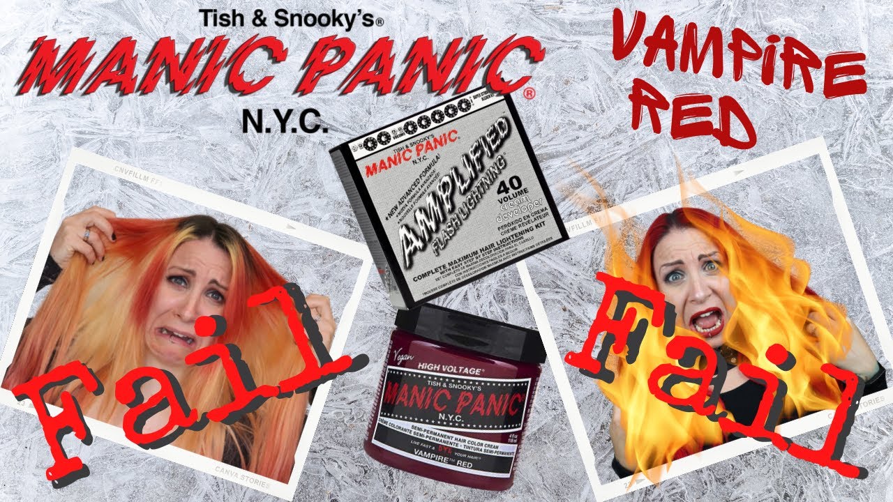 HAIR DYE FAIL! Manic Panic Vampire Red | I BURNED my hair!!