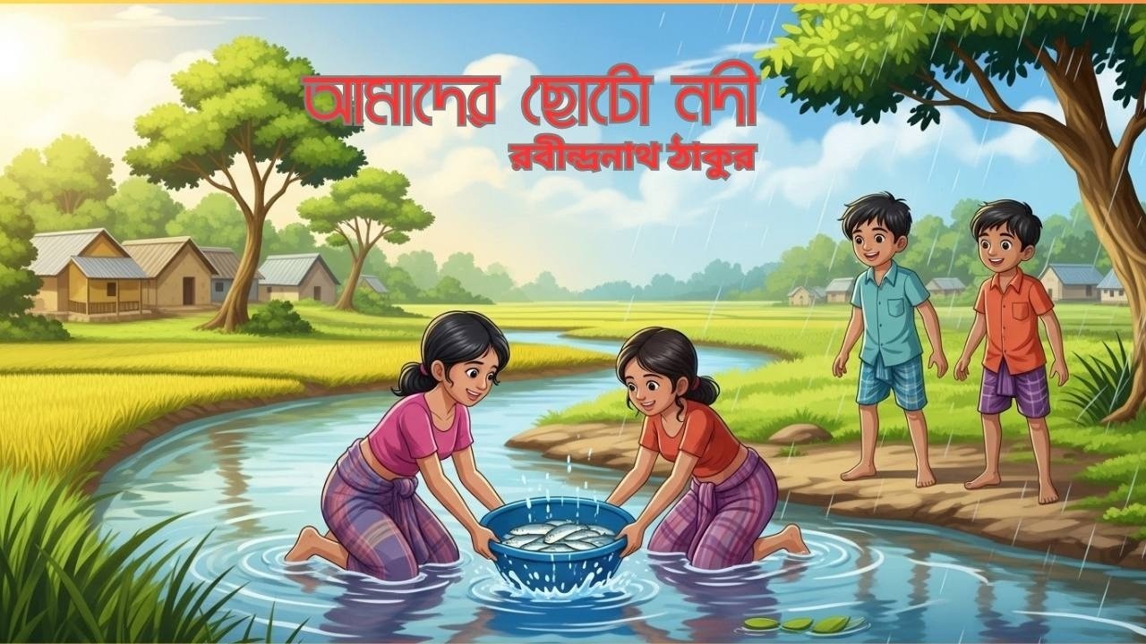 আমাদের ছোট নদী | রবীন্দ্রনাথ ঠাকুর | Popular Kids Ryhms| Kids Bangla Poem Animation