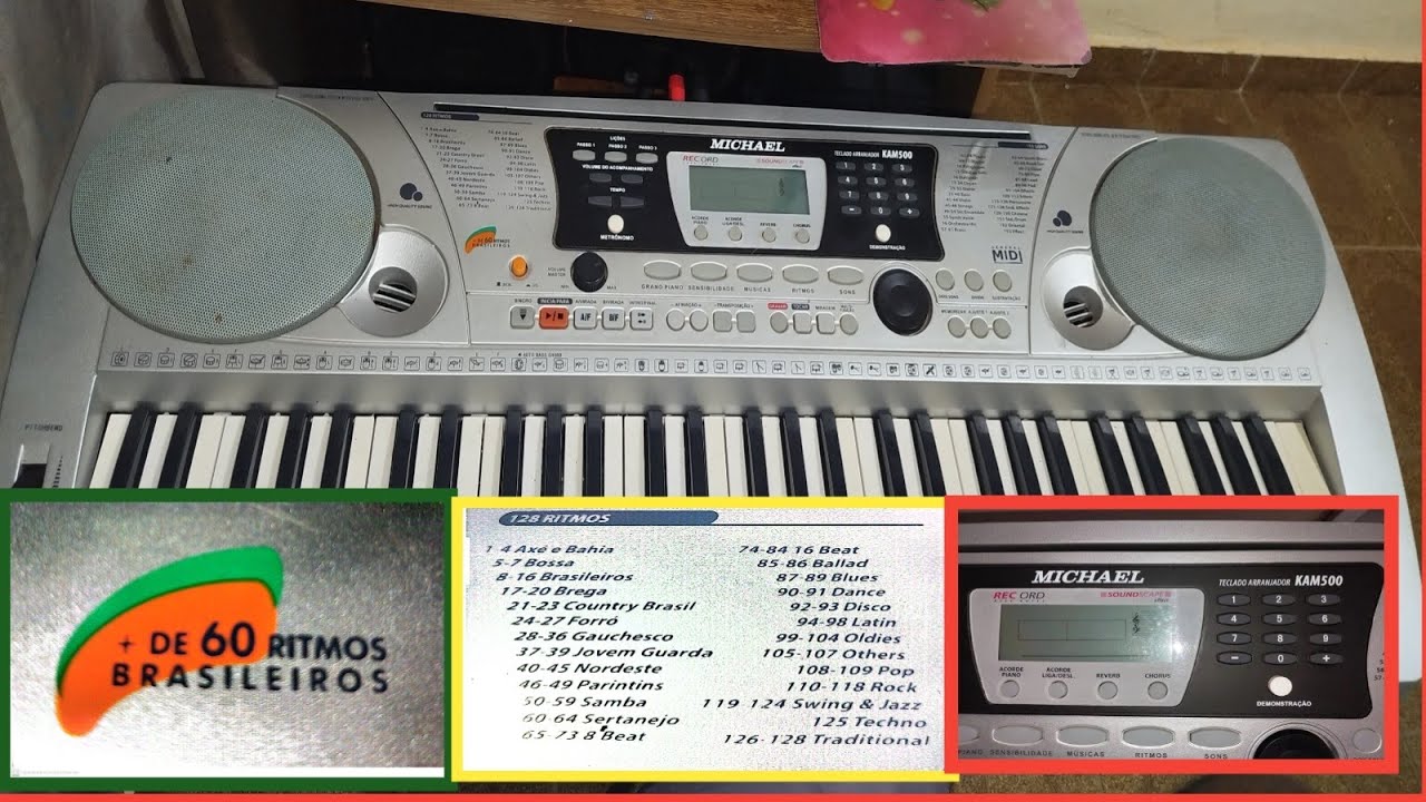 Ritmos brasileiros do teclado MICHAEL KAM500