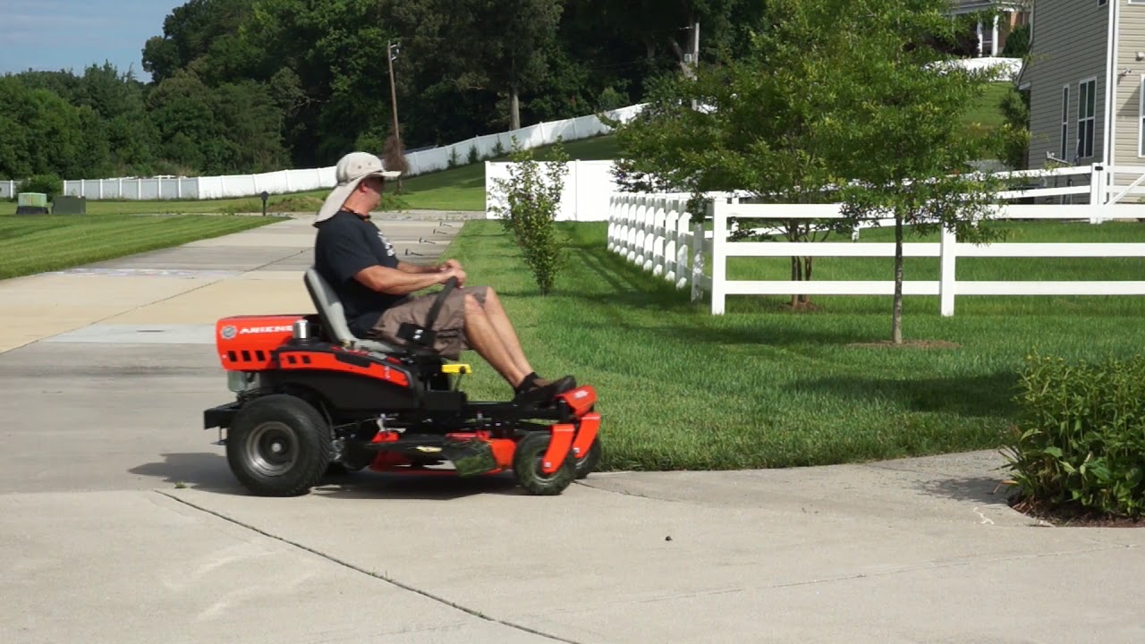 mowing with the Ariens Zoom 42 zero turn mower