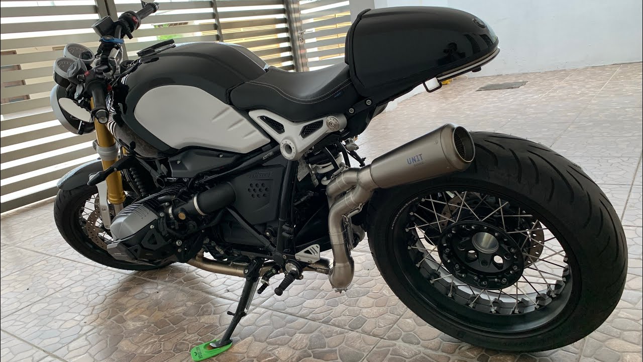 Garage 16 - BMW R Nine T Unit Garage High Pipe full system sound