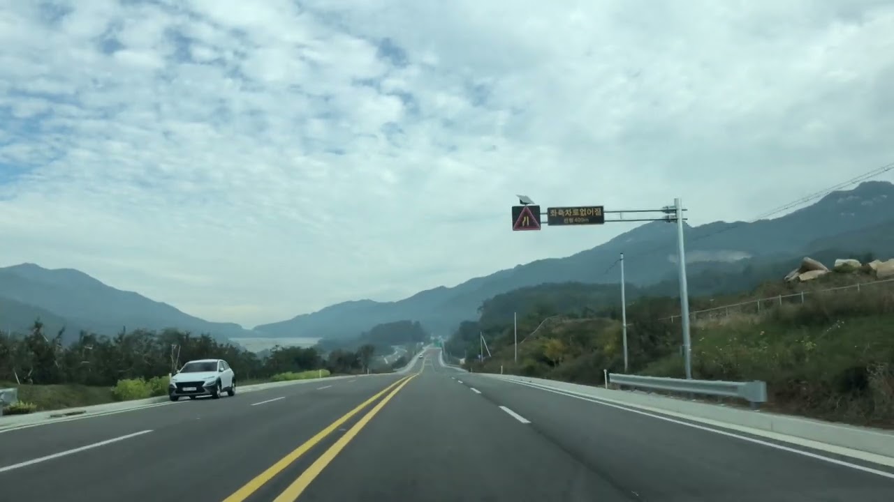 경남 거창군 국도 3호선 주상~한기리 개통 주행영상 Korea road view