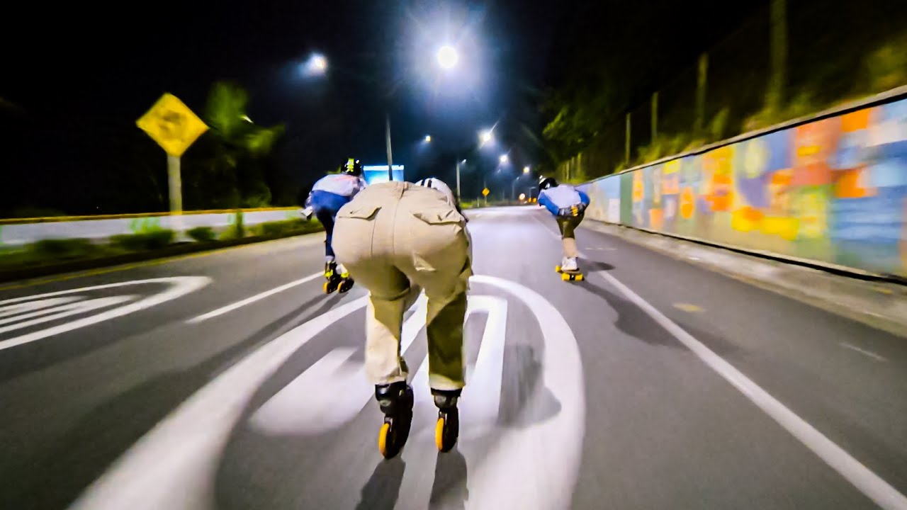95 KMH Race - Bladers VS Longboarder