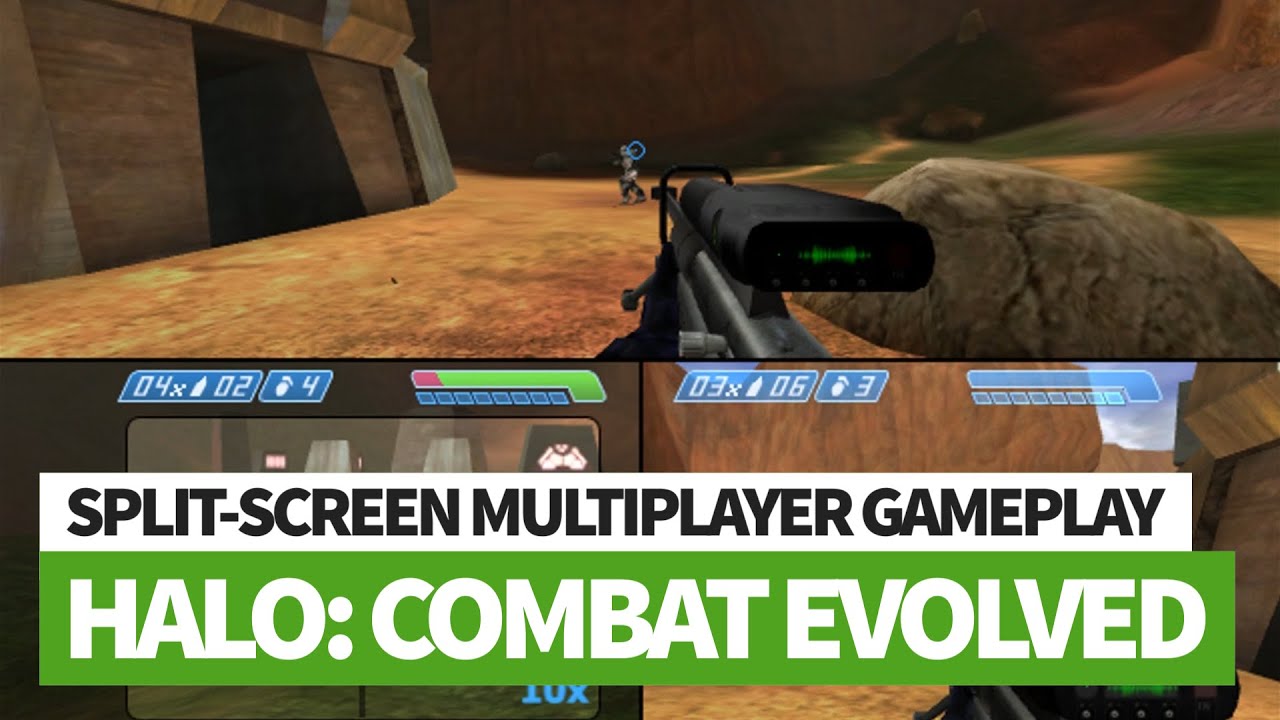 Halo CE - Split-screen Multiplayer - Snipers on Blood Gulch (Played on Xbox 360) (HD)
