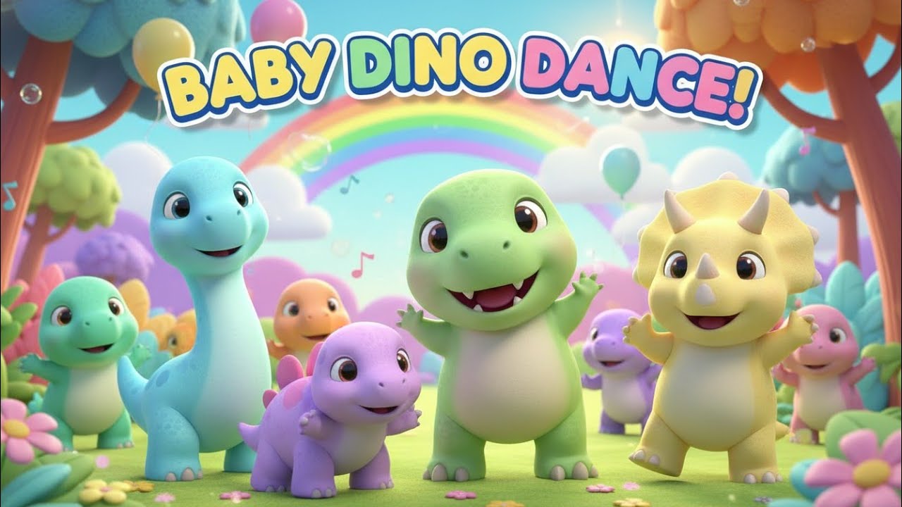 🦖 Cute Baby Dinosaurs Adventure! 🌈 Fun Cartoon for Kids | Nursery Rhymes & Playtime