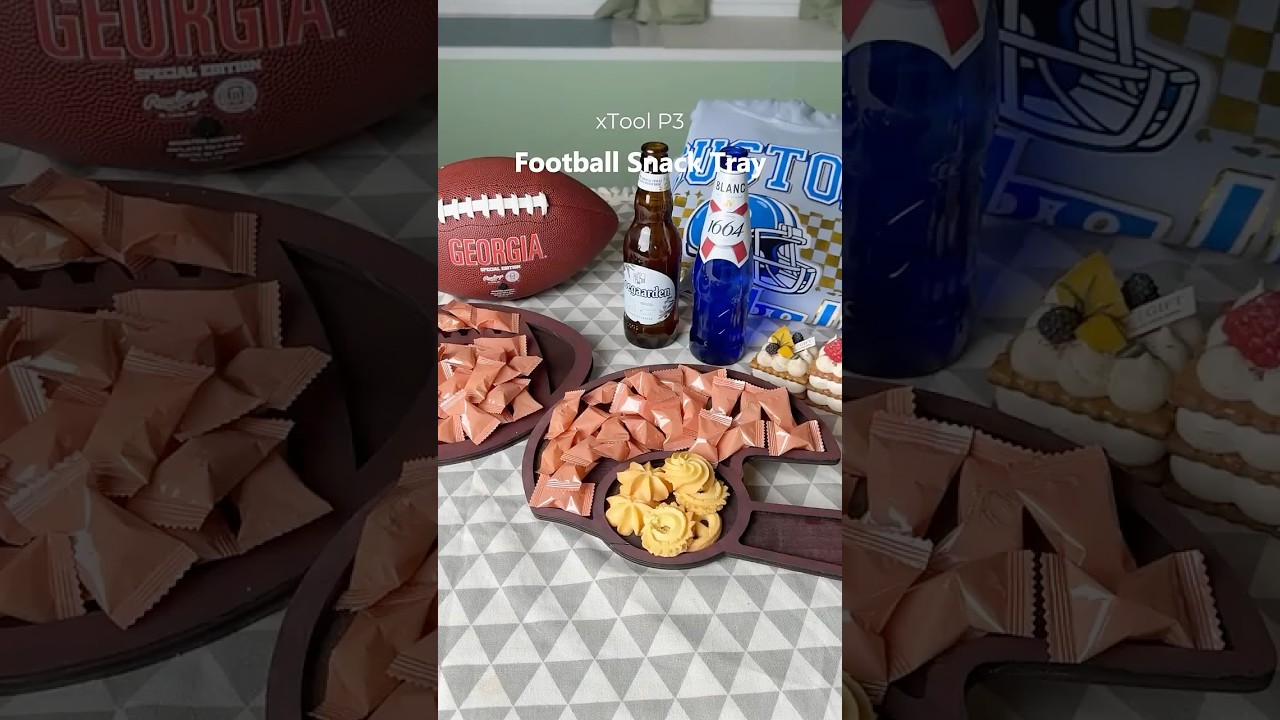 xTool P3 | When the game&rsquo;s on, a regular snack tray just doesn&rsquo;t cut it. 🏈🍿