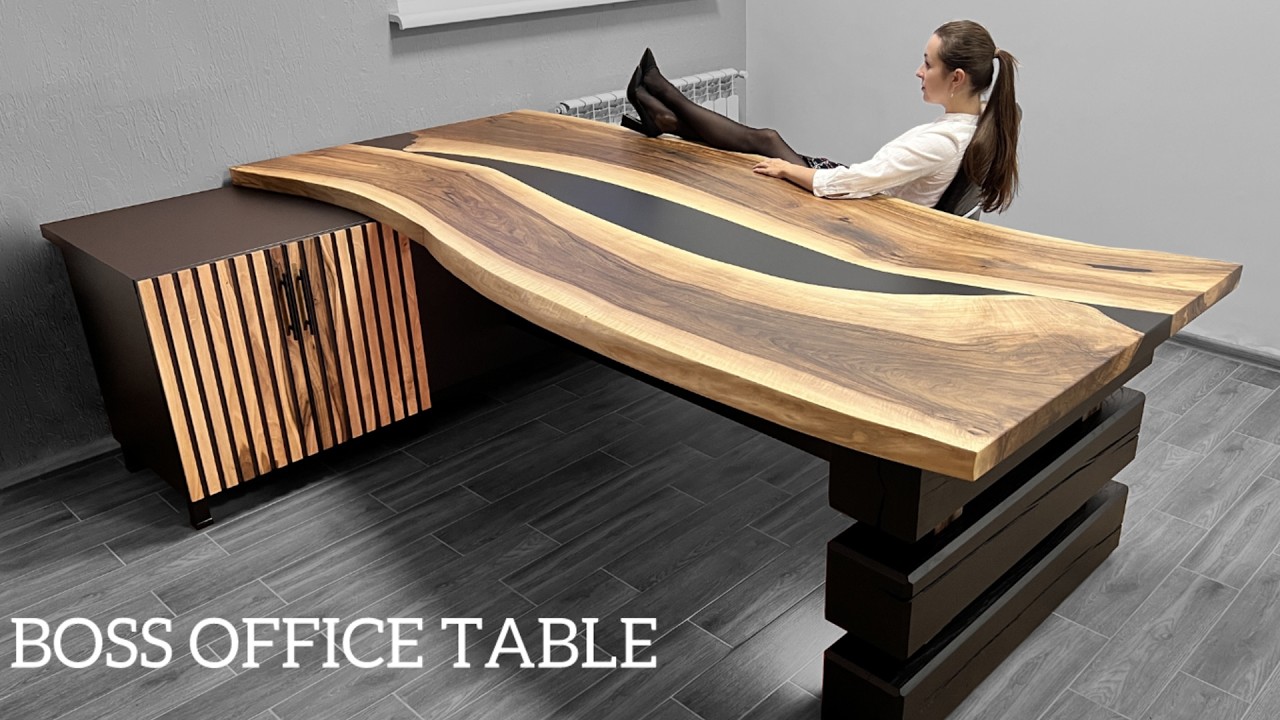 Walnut office desk for my boss