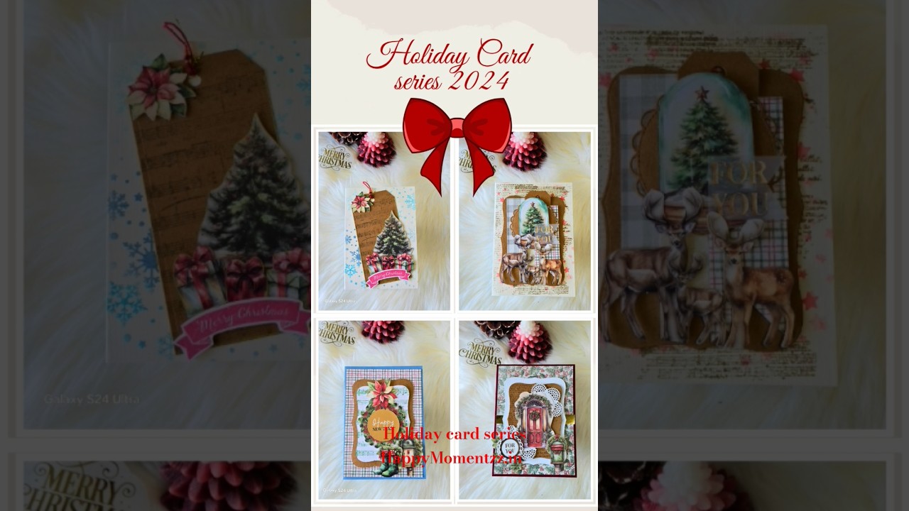 15 Christmas greeting cards with Action decotime luxury paper pack #christmascards #decotimecrafts