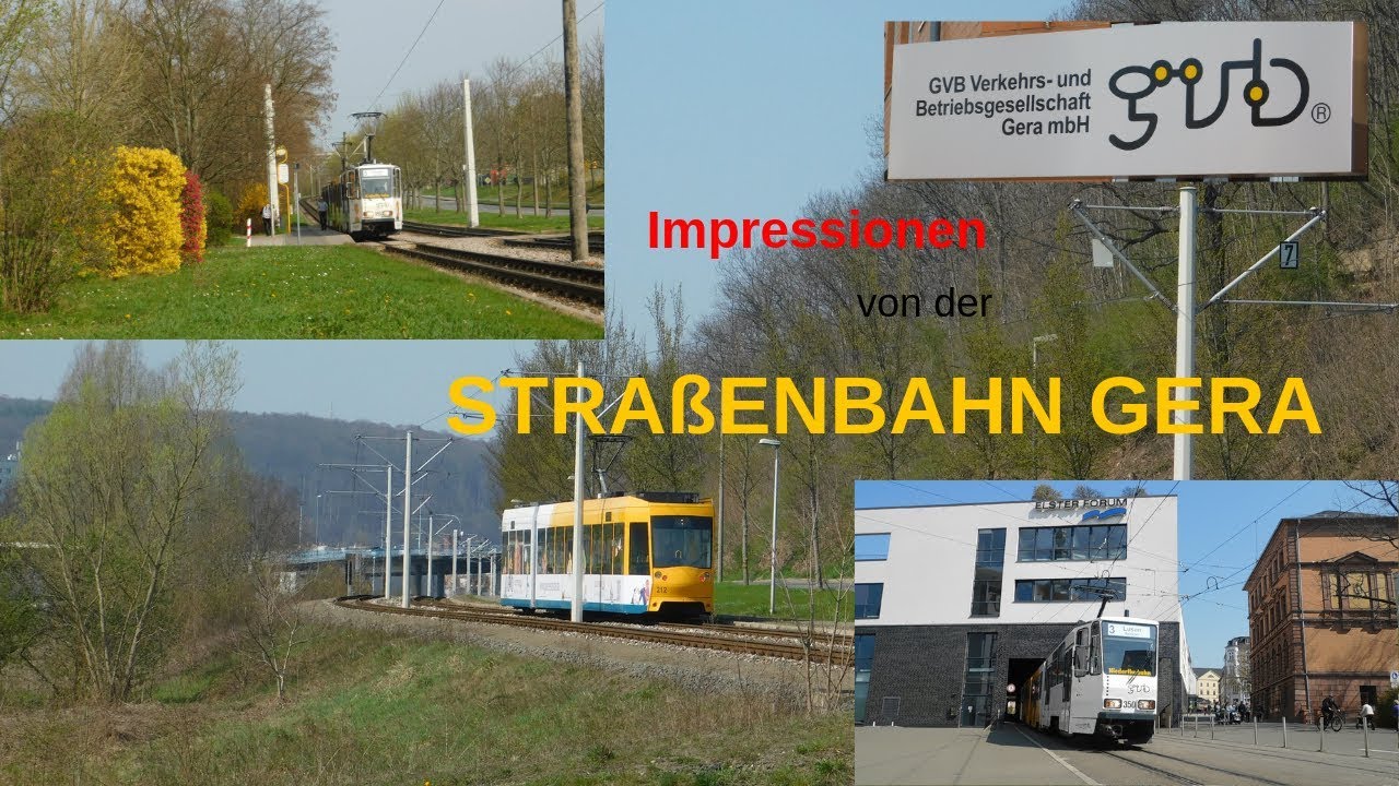 Impressionen von der STRAßENBAHN GERA (mit historischer Bahn und Überlandstrecke)