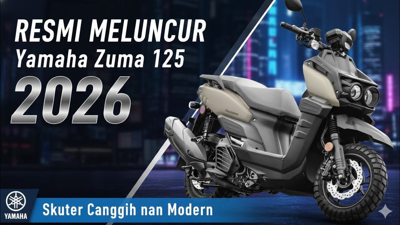 Официально представлен Yamaha Zuma 125 2026 года: изысканный современный скутер с внедорожным диз...