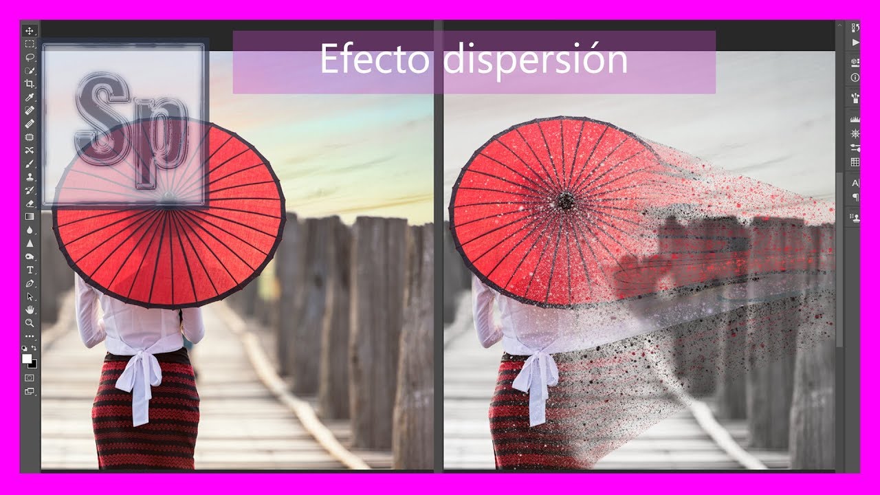 🔴 Crear Efecto DESINTEGRACI&Oacute;N en PHOTOSHOP 💢 ( Dispersi&oacute;n de Part&iacute;culas )