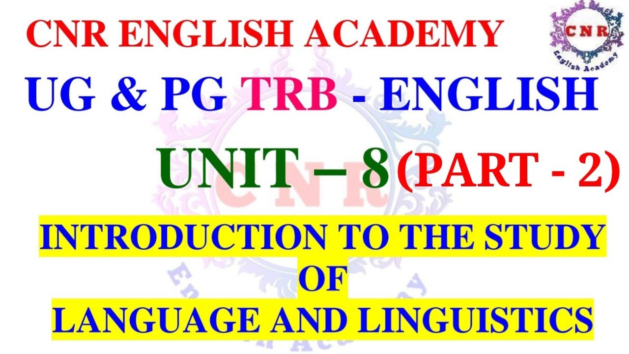UG TRB ENGLISH | PG TRB |  UNIT - 8 LIVE CLASS - 2