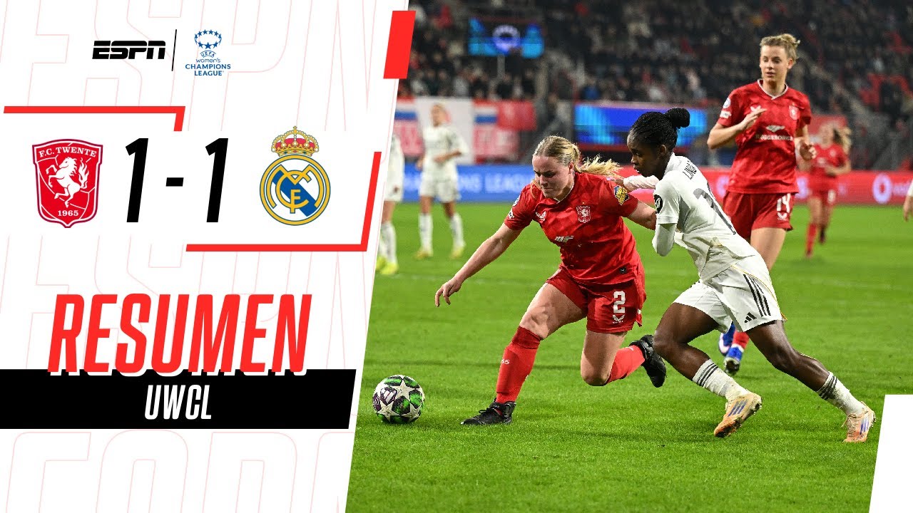 EL REAL DE LINDA CAICEDO RESCATÓ UN EMPATE EN LA ÚLTIMA | Twente 1-1 Real Madrid | RESUMEN