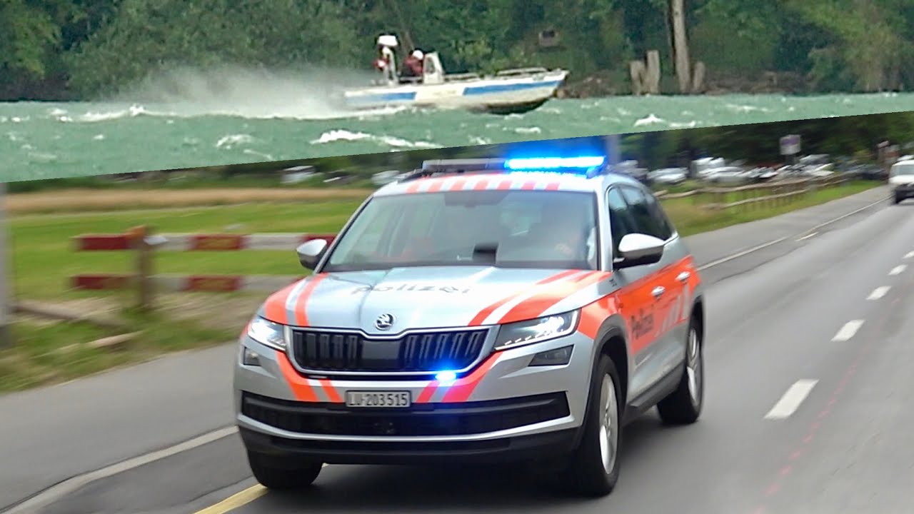 WATERPOLICE: RESCUE on Lake Sempach - Police Boat & Car