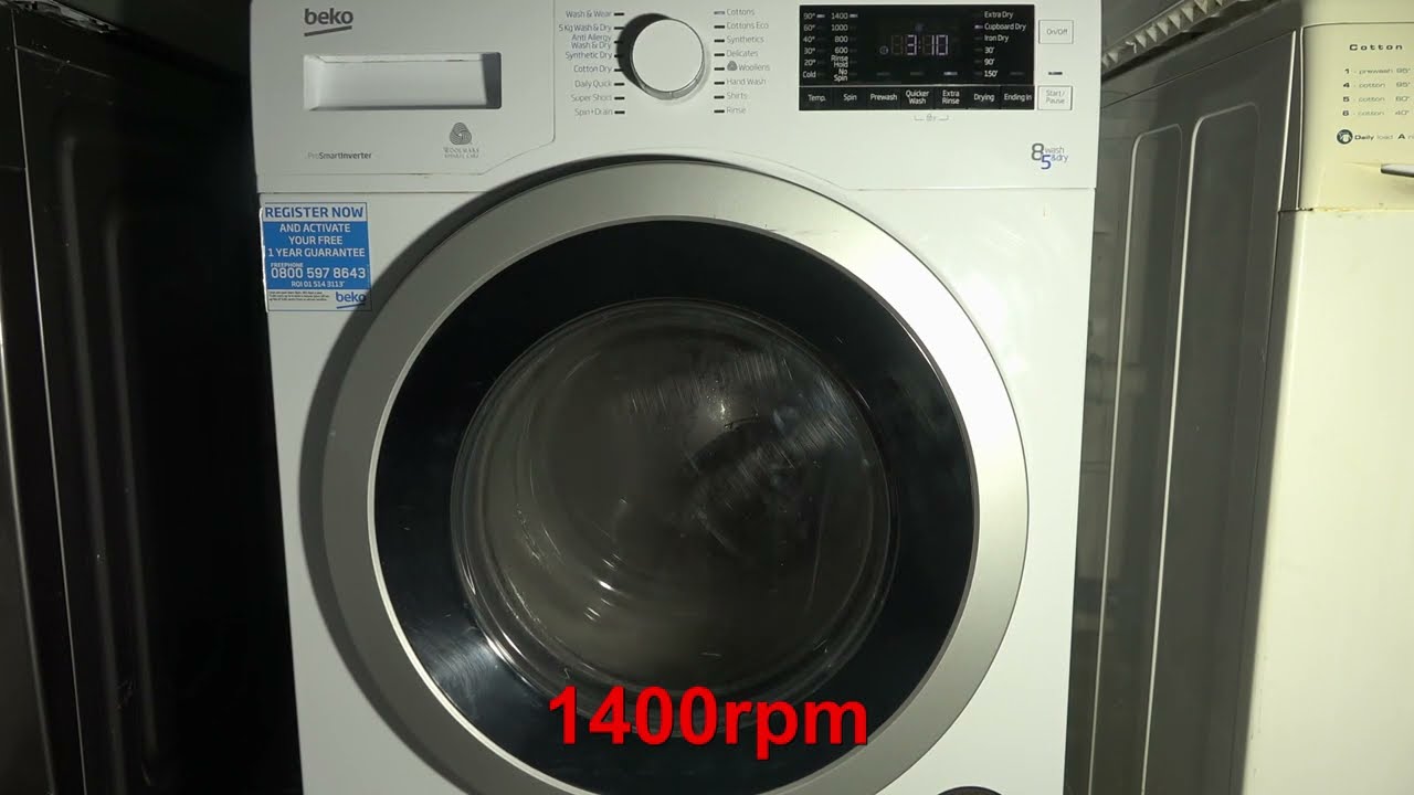 Beko WDX8543130W - Auto Dry Final spin 1400rpm