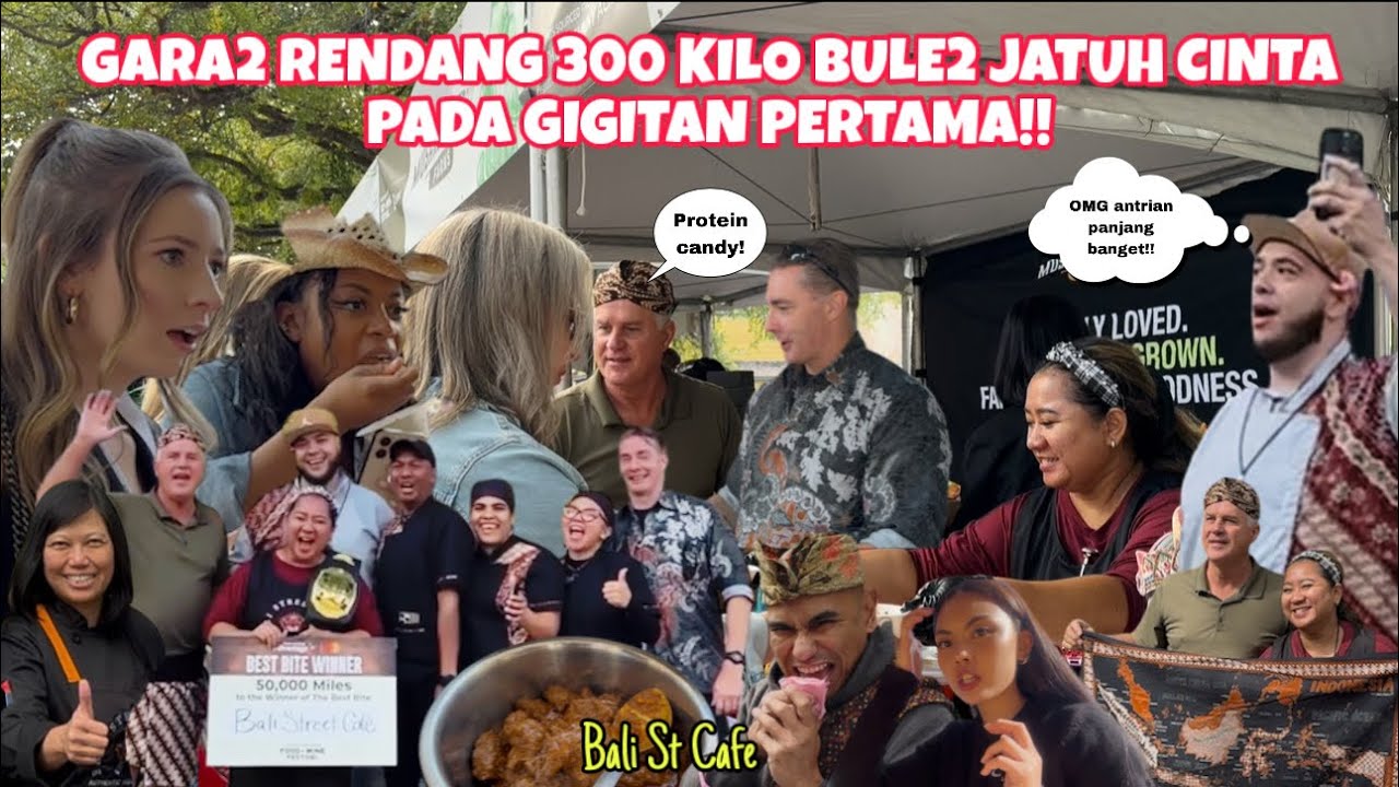RENDANG & AYAM KALASAN BIKIN BULE2 AMERIKA DI DALLAS KESENGSEM JATUH CINTA