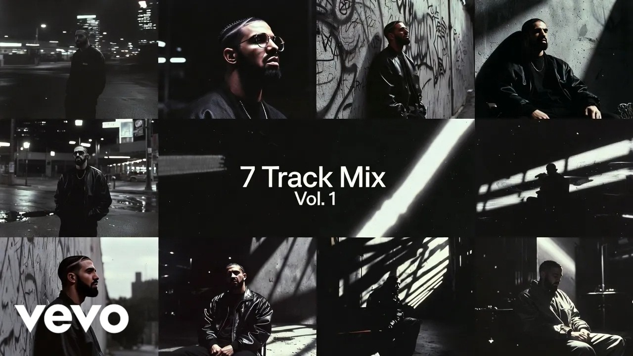 Drake x Hoodchemy – 7 Track Mix Vol. 1 (Black & White Visual Compilation)