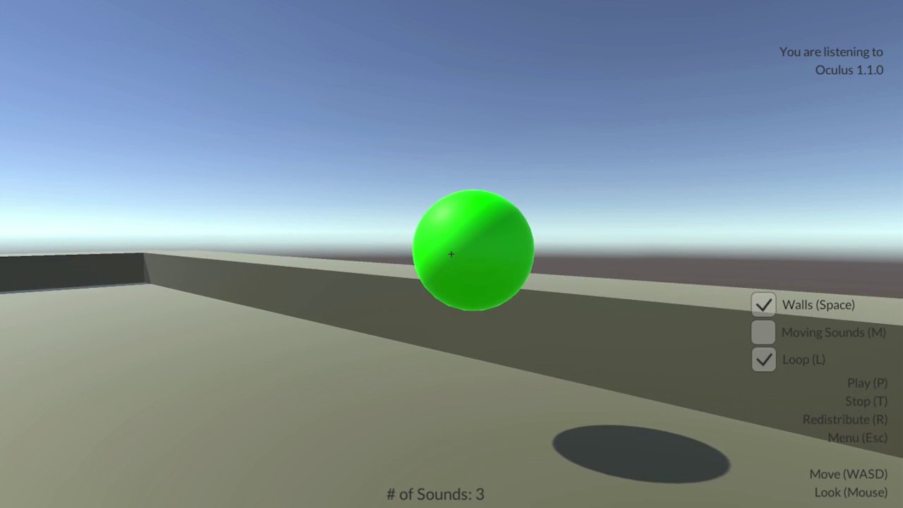 Oculus VR Audio Spatializer (3D Audio) Demo in Unity 3D by Superpowered Audio