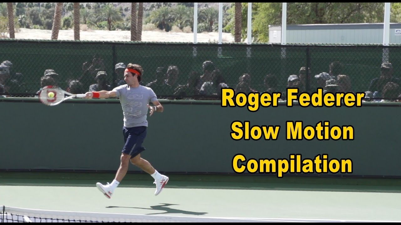 Roger Federer Super Slow Motion Compilation - Forehand, Backhand, Serve, Volleys and Overheads