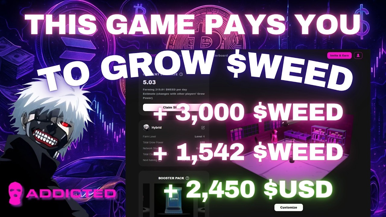 Эта игра платит вам криптовалютой за игру в $WEED (Руководство Addicted.fun)