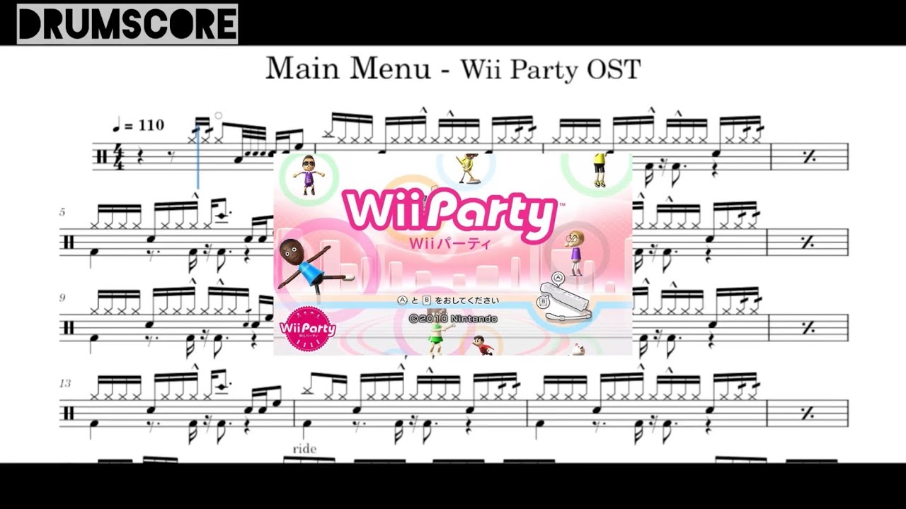 【drumscore】Main Menu / Wii party OST